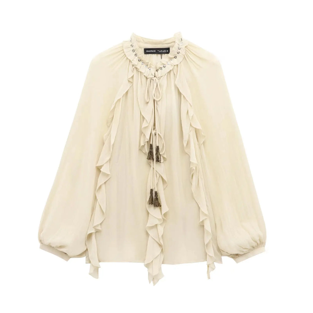 Julia | Ruffled Silk Blouse