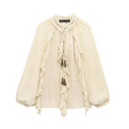 Julia | Ruffled Silk Blouse