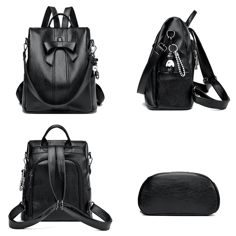 Aster & Wolfe x Eden Studios | Emery Bow Leather Backpack