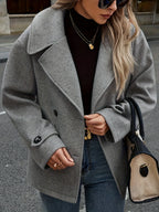 Thea | Wool Blend Peacoat