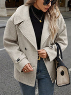 Thea | Wool Blend Peacoat
