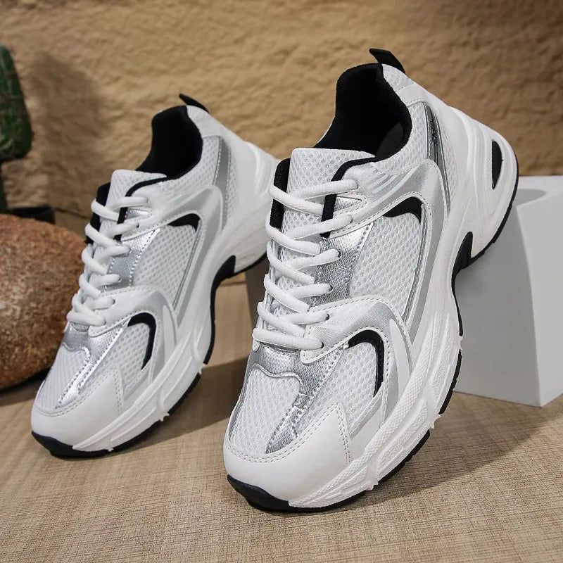 Halo | Silver Mesh Sneakers