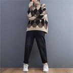 Ren | Argyle Turtleneck Sweater
