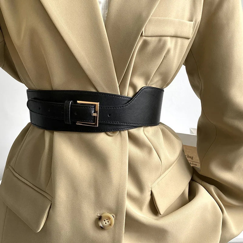 Veronika | Wide Leather Waist Belt