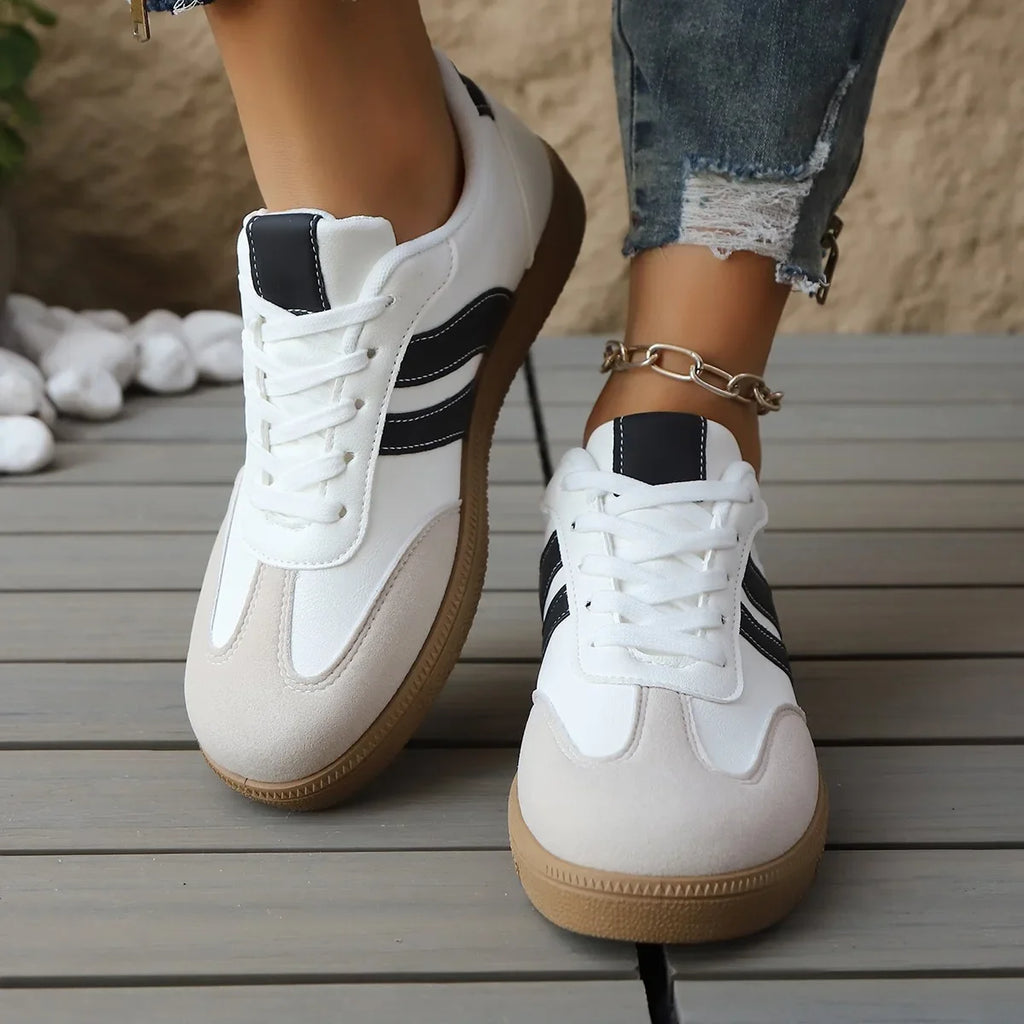 Fiona | Retro Stripe Sneakers