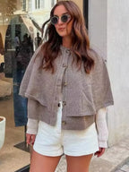 Léa | Double-Layer Knit Cape