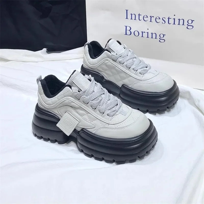 Luna | Quilted Platform Sneakers