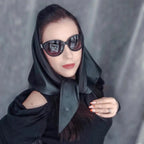 Noire Luxe Leather Headscarf