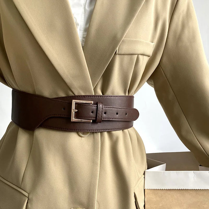 Veronika | Wide Leather Waist Belt
