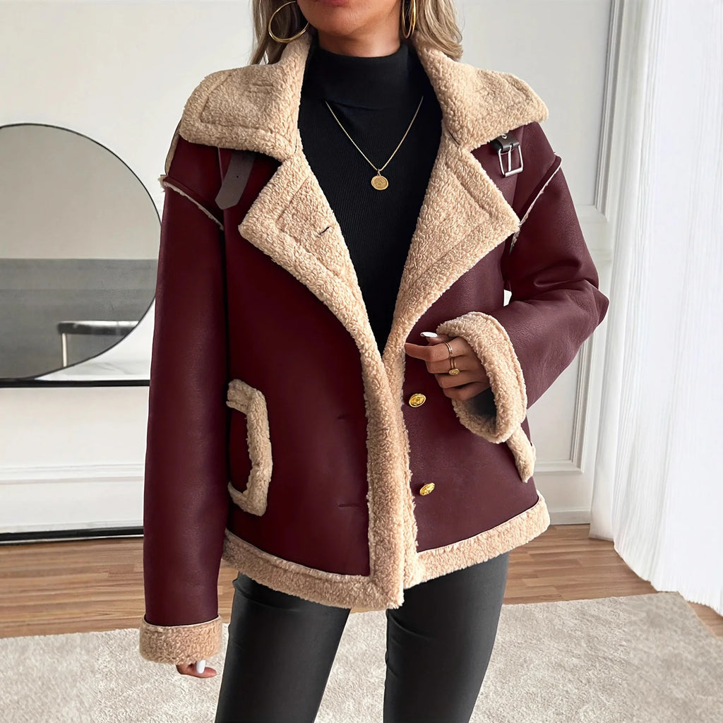 Alara | Elegant Faux Fur-Lined Coat