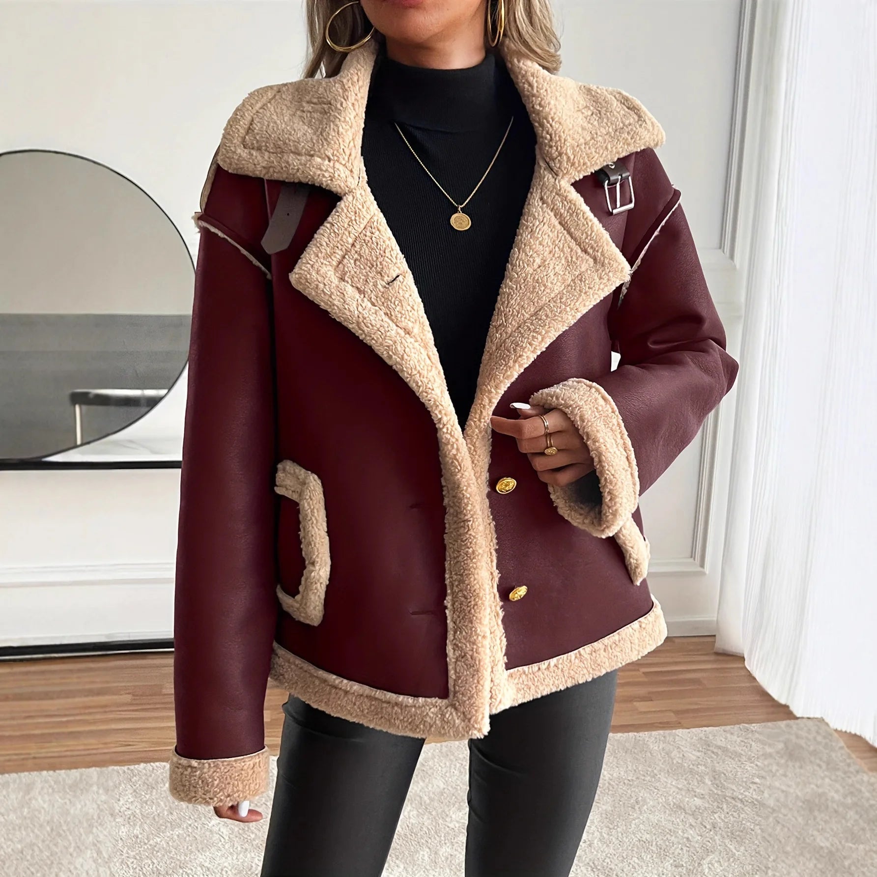 Alara | Elegant Faux Fur-Lined Coat