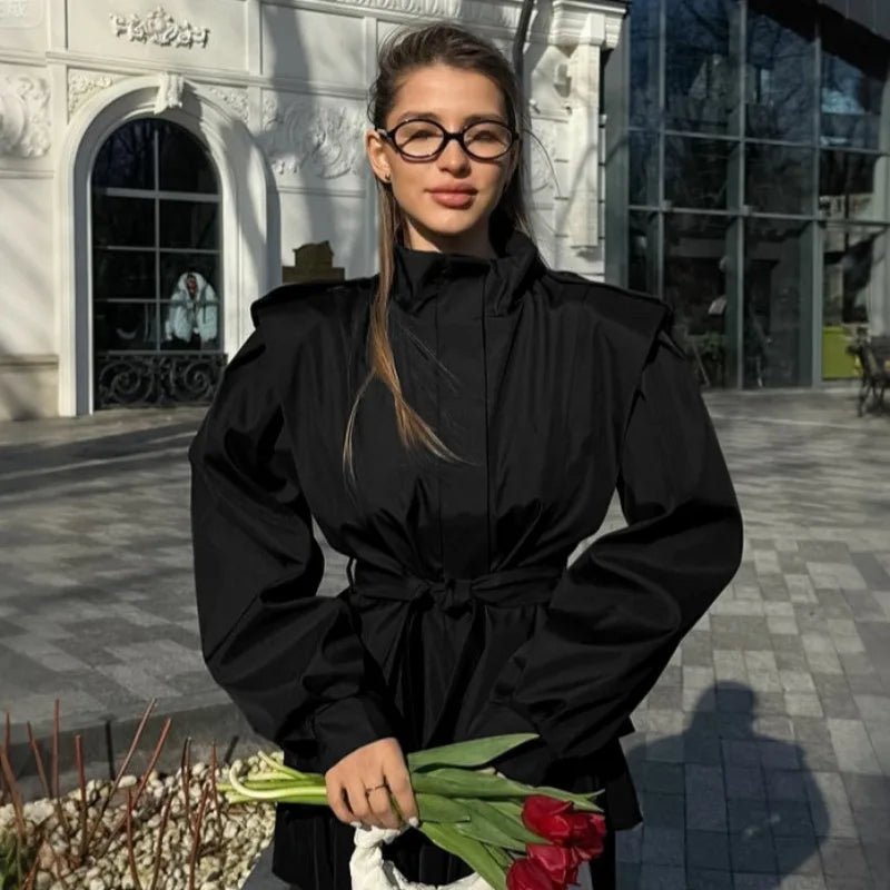 Bianca | Belted Satin Blouse