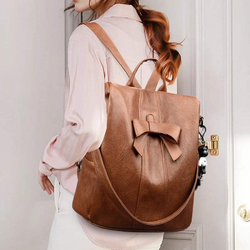 Aster & Wolfe x Eden Studios | Emery Bow Leather Backpack