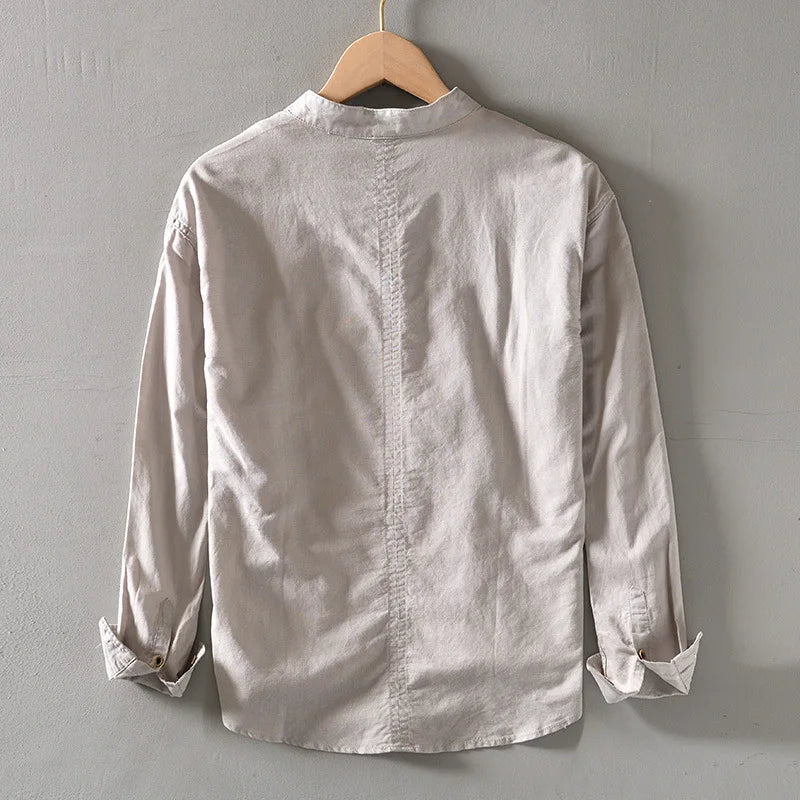 Arturo | Linen mandarin shirt