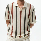 Enzo | Stripe Knit Polo