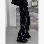 Kael | Reflective Wide-Leg Trousers