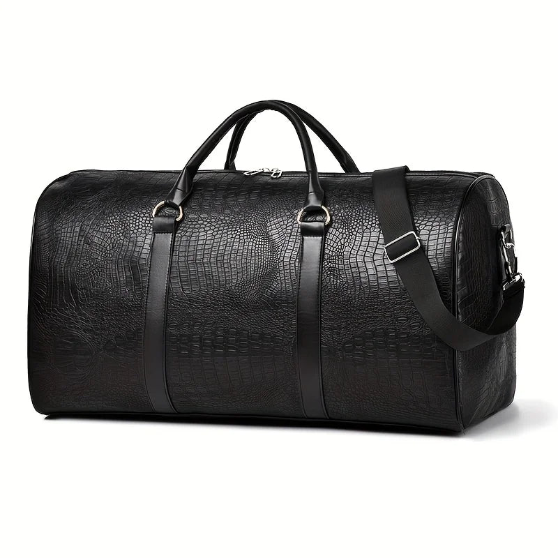 Preston Embossed Leather Weekender Bag