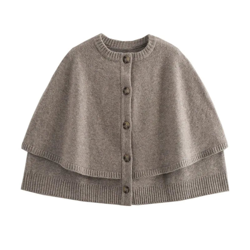Léa | Double-Layer Knit Cape