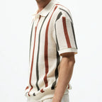 Enzo | Stripe Knit Polo