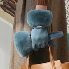 Elara Cashmere Fur Gloves