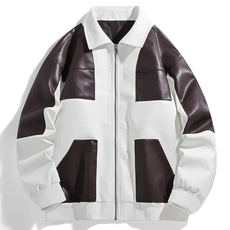 Zurich | Panelled Leather Jacket