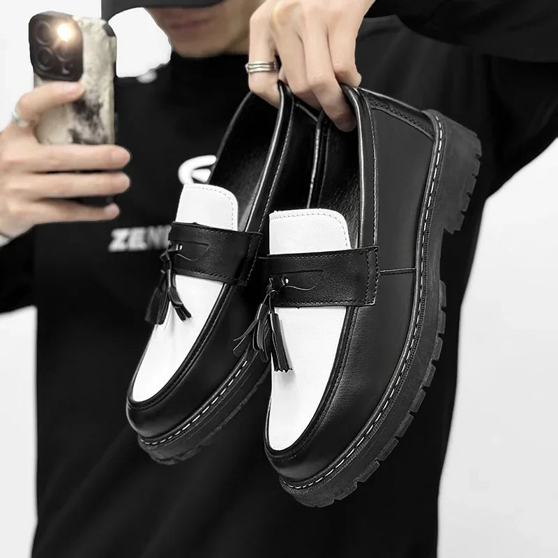 Vincent | Two-Tone Tassel Loafers