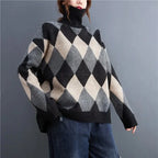 Ren | Argyle Turtleneck Sweater