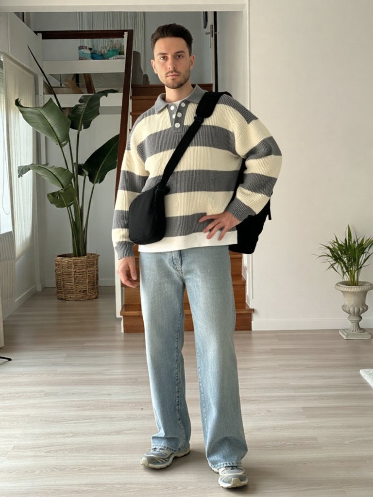 Nico | Striped Knit Polo