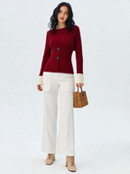 Renée | Elegant Button Sweater