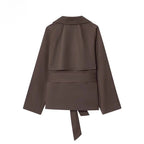 Freya | Lapel Coat with Maillard Belt