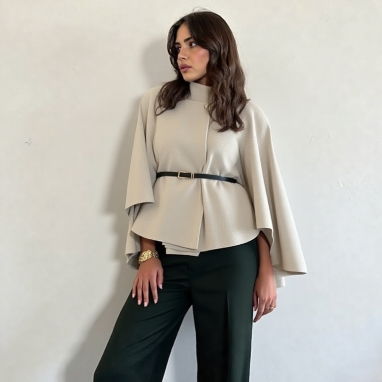 Savoy Cape Jacket with Belt